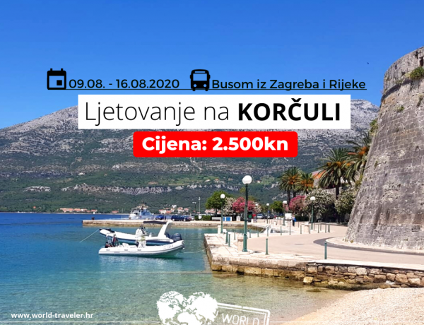 Ljetovanje na Korčuli: 8 dana = 2.500 kn